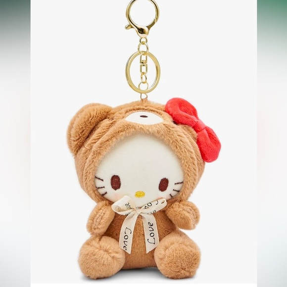 Hello Kitty bear outfit keychain in purse charms approximately 5.1 inches - Picture 1 of 5